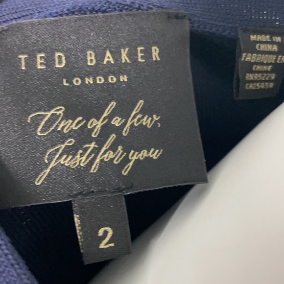 Ted Baker Linor Sleeveless Wrap Knit Navy Blue size 2 - Picture 9 of 10